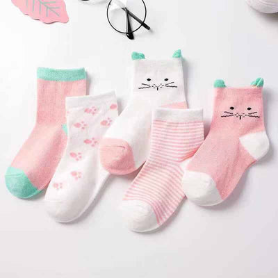 Calcetines Infantiles Transpirables Primavera-Otoño con Diseños Coreanos Lindos - Image 7