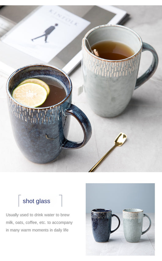 Taza de Cerámica Retro Europea Grande - Tazón para Bebidas Diarias - Image 11