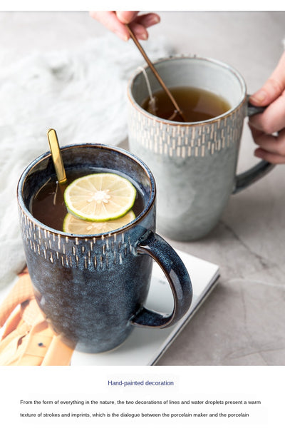 Taza de Cerámica Retro Europea Grande - Tazón para Bebidas Diarias - Image 13