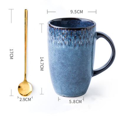 Taza de Cerámica Retro Europea Grande - Tazón para Bebidas Diarias - Image 3