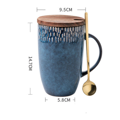 Taza de Cerámica Retro Europea Grande - Tazón para Bebidas Diarias - Image 4