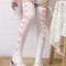 Calcetines Altos Lolita de Algodón Cálido - Estilo Dulce Japonés Hasta la Rodilla