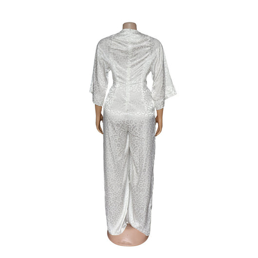 Jumpsuit de Pierna Ancha y Cintura Alta - Estilo Casual Versátil - Image 8