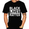 Camiseta Preta Masculina de Algodão - Mensagem de Justiça Social
