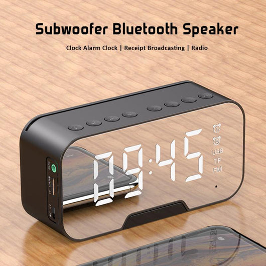 Altavoz Bluetooth Portátil 2 en 1 con Reloj Despertador y Subwoofer - Image 13