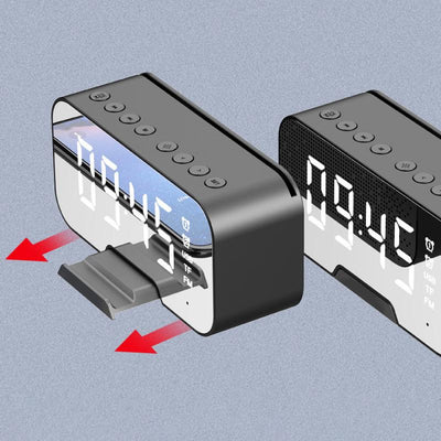 Altavoz Bluetooth Portátil 2 en 1 con Reloj Despertador y Subwoofer - Image 19