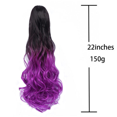 Extensión de Cabello Ondulado Ombré con Pinza - Coleta Sintética Soowee - Image 13