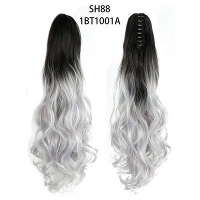 Extensión de Cabello Ondulado Ombré con Pinza - Coleta Sintética Soowee - Image 9
