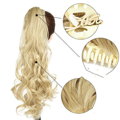 Extensión de Cabello Ondulado Ombré con Pinza - Coleta Sintética Soowee - Image 8
