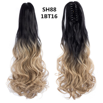 Extensión de Cabello Ondulado Ombré con Pinza - Coleta Sintética Soowee - Image 6