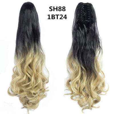Extensión de Cabello Ondulado Ombré con Pinza - Coleta Sintética Soowee - Image 12