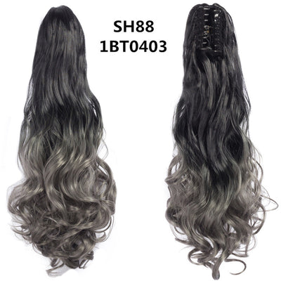 Extensión de Cabello Ondulado Ombré con Pinza - Coleta Sintética Soowee - Image 11