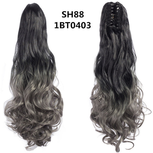 Extensión de Cabello Ondulado Ombré con Pinza - Coleta Sintética Soowee - Image 11