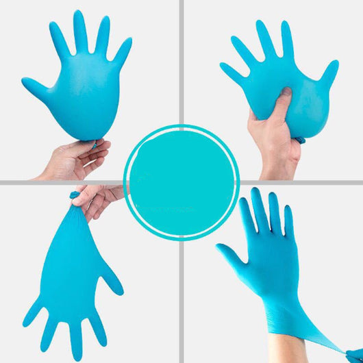 Guantes de Nitrilo Desechables Sin Polvo - Azul (Caja Dispensadora) - Image 2