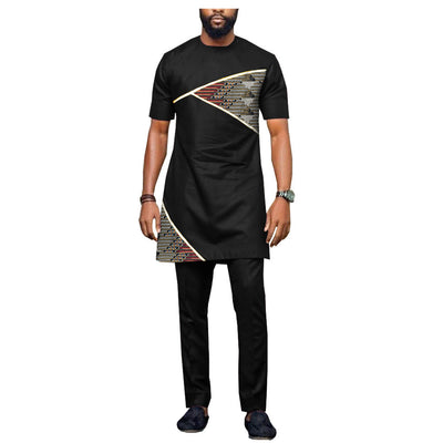 Conjunto Casual para Hombre con Estampado Batik Étnico Africano - Image 14