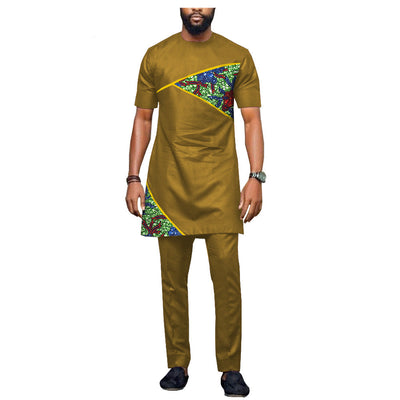 Conjunto Casual para Hombre con Estampado Batik Étnico Africano - Image 13