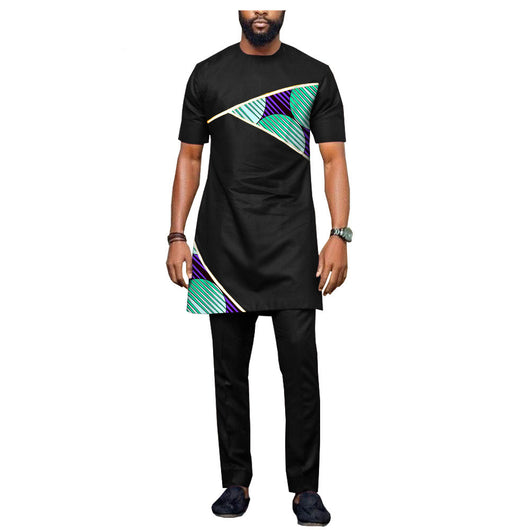 Conjunto Casual para Hombre con Estampado Batik Étnico Africano - Image 19