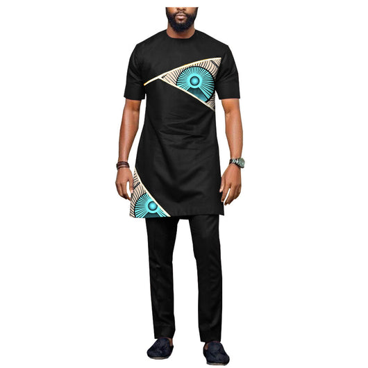 Conjunto Casual para Hombre con Estampado Batik Étnico Africano - Image 20