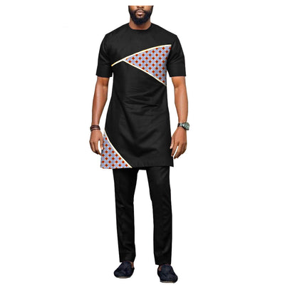 Conjunto Casual para Hombre con Estampado Batik Étnico Africano - Image 8