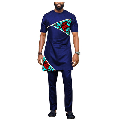 Conjunto Casual para Hombre con Estampado Batik Étnico Africano - Image 4