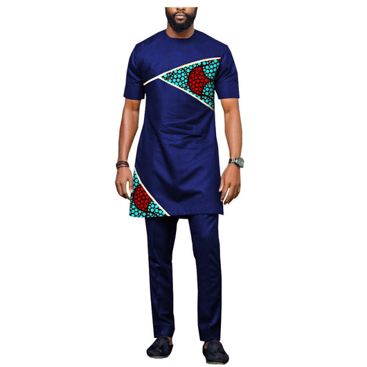 Conjunto Casual para Hombre con Estampado Batik Étnico Africano - Image 4