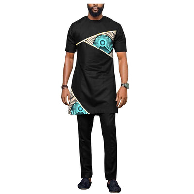 Conjunto Casual para Hombre con Estampado Batik Étnico Africano - Image 6
