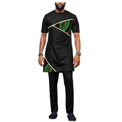 Conjunto Casual para Hombre con Estampado Batik Étnico Africano - Image 3