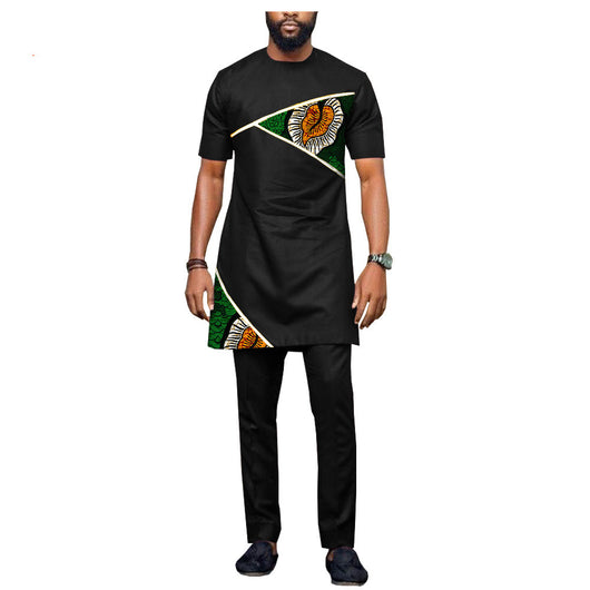 Conjunto Casual para Hombre con Estampado Batik Étnico Africano - Image 10