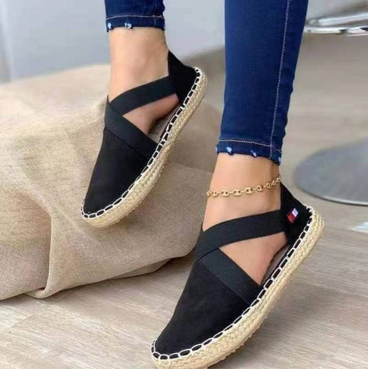 Zapatos Pescador Retro Coreano para Mujer Talla Grande con Suela Plana