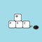 Pin Broche Anime Japonés y Coreano - Botón Teclado Alloy Drip