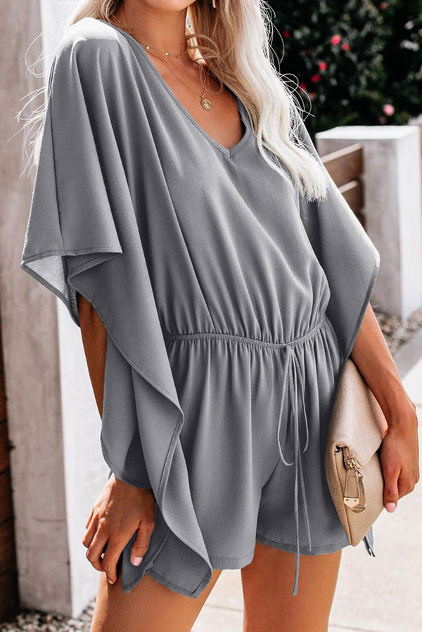 Pantalón Ancho Cintura Alta Cuello en V - Corte Holgado y Elegante
