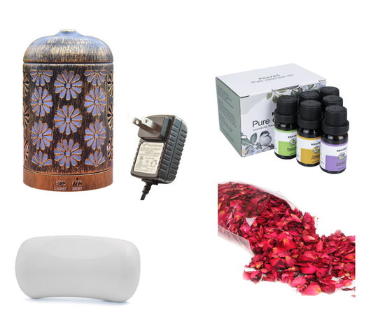 Humidificador Aromaterápico de Hierro Calado con Diseño Floral