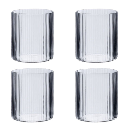 Juego de Tazas de Té Vidrio con Patrón Costillas - Diseño Rayas Verticales - Image 12