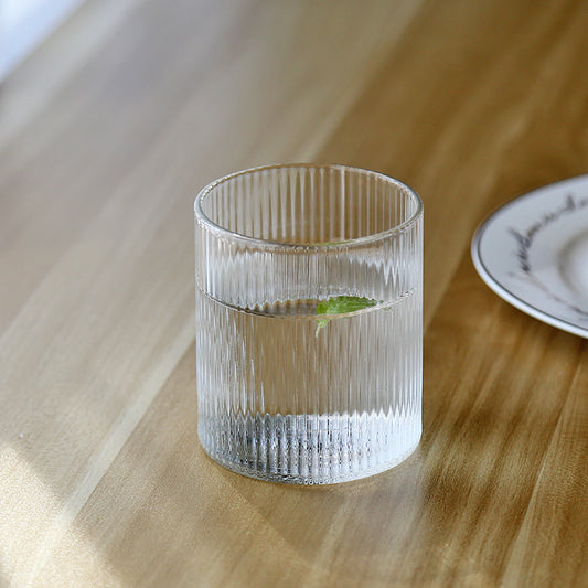 Juego de Tazas de Té Vidrio con Patrón Costillas - Diseño Rayas Verticales - Image 2