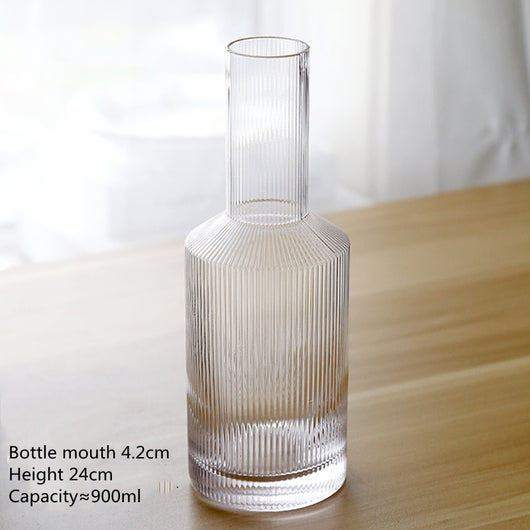 Juego de Tazas de Té Vidrio con Patrón Costillas - Diseño Rayas Verticales - Image 6