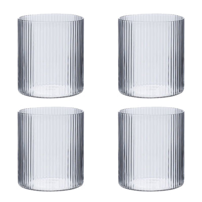 Juego de Tazas de Té Vidrio con Patrón Costillas - Diseño Rayas Verticales - Image 8