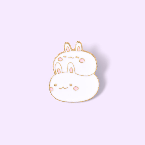 Broche Conejo Regordete Adorable - Diseño Creativo y Colorido