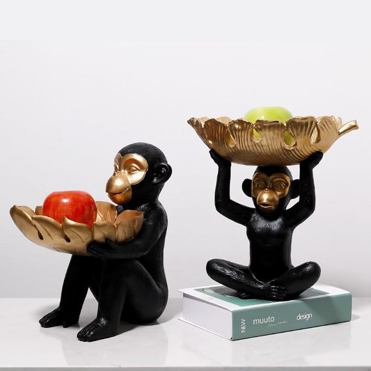 Bandeja Decorativa Mono Creativo para Artesanías y Decoración del Hogar