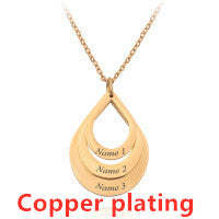 Collar Colgante de Acero Inoxidable Personalizado con Grabado de 3 Gotas de Agua y Nombre para Mujeres - Image 32