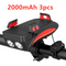 Vermelho 2000 mAh 3 Peças