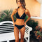 Traje de Baño Bikini Encaje Liso Reductor con Corte Moderno para Mujer