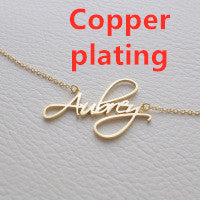 Collar Personalizado con Letra de Nombre en Aleación Dorada y Cobre - Image 24