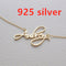 Customized Personalized Name Dorado Copper Alloy Letter Pendant Necklace Golden 925silver