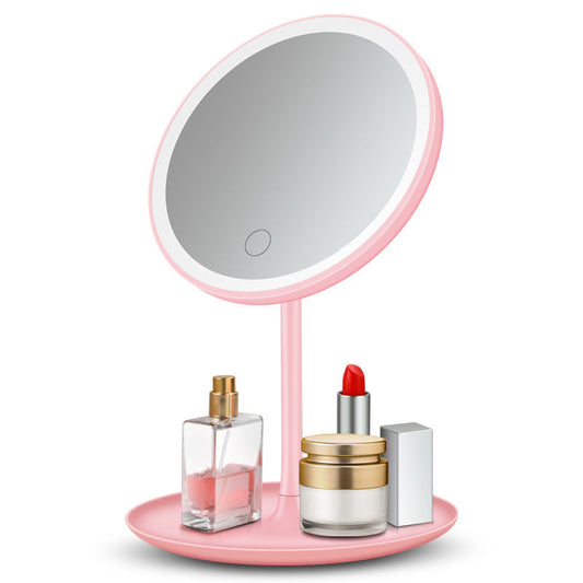 Espejo de Maquillaje LED Portátil con Luz Ajustable - Espejo de Vanidad 3 Colores