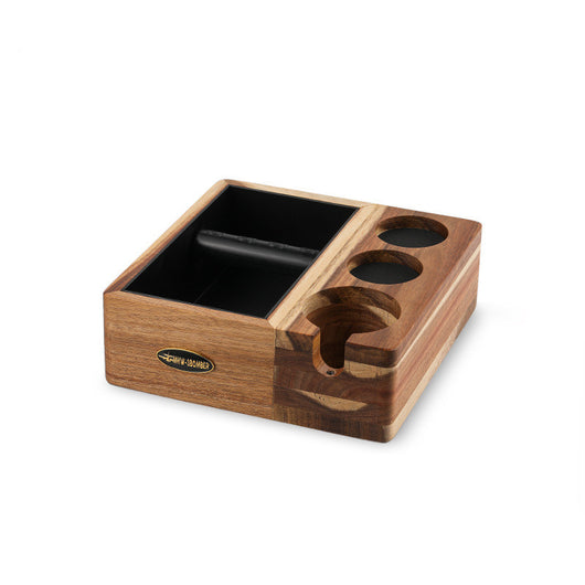 Contenedor de Residuos de Café en Madera Maciza con Asa