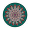 Tapete Circular Étnico Datura Multicolor - Terciopelo Terry para Dormitorio y Sala