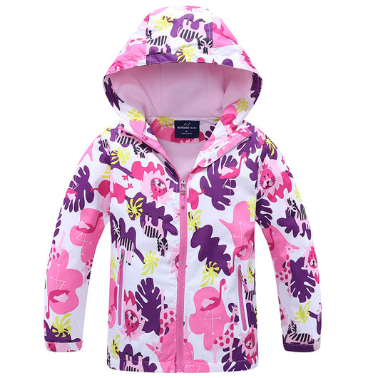 Chaqueta Impermeable para Niñas con Capucha - Abrigo Cálido Resistente al Viento - Image 5