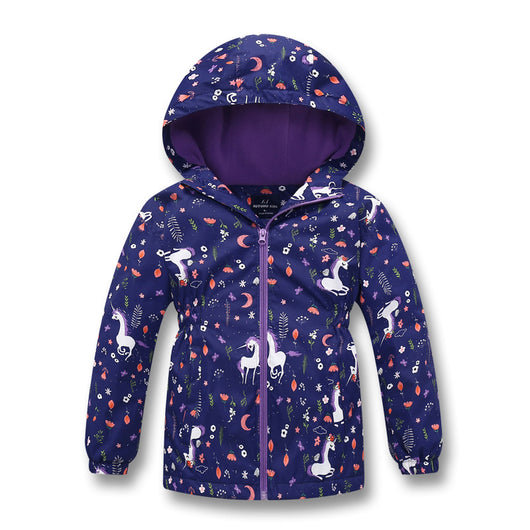 Chaqueta Impermeable para Niñas con Capucha - Abrigo Cálido Resistente al Viento - Image 3