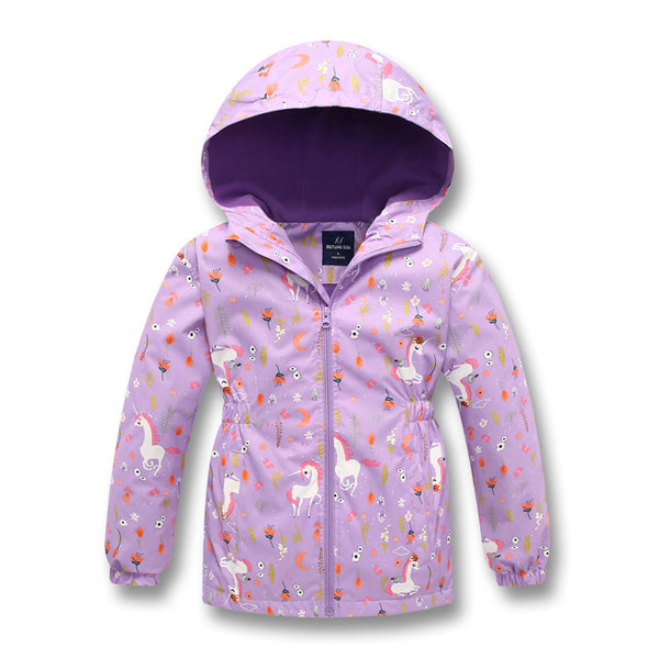 Chaqueta Impermeable para Niñas con Capucha - Abrigo Cálido Resistente al Viento - Image 2