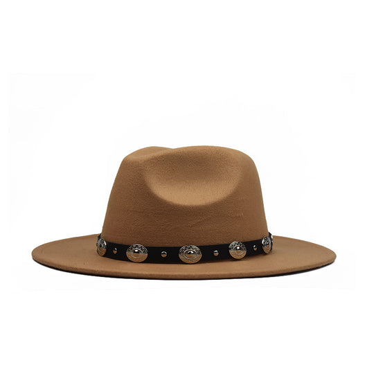 Sombrero de Fieltro con Cinturón Metálico y Ala Ancha - Image 7